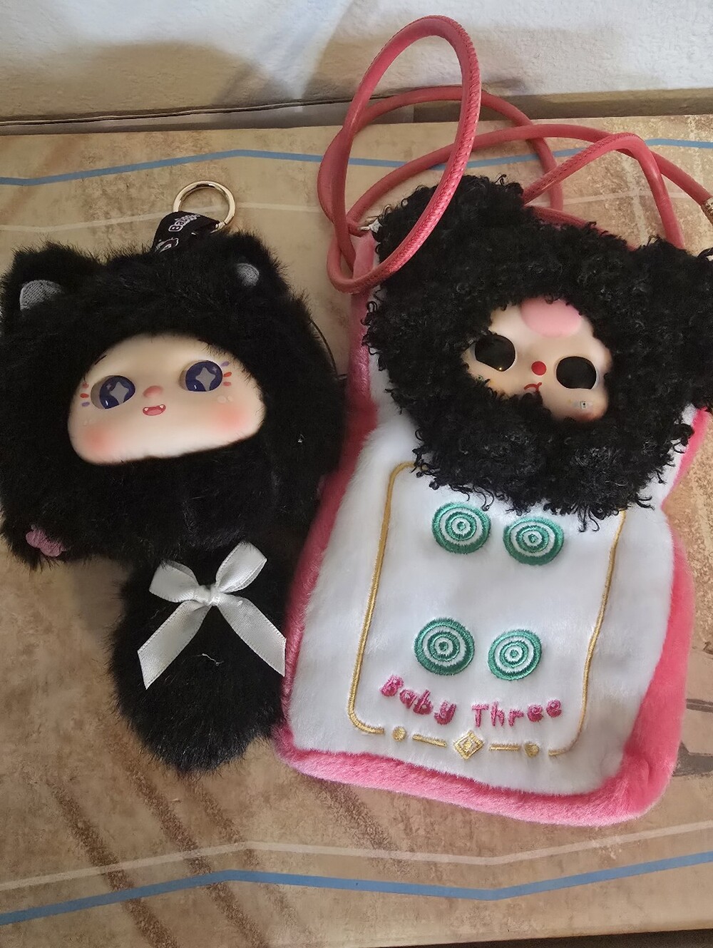 Plushie Mirror/comb Combo And Pouch Bundle